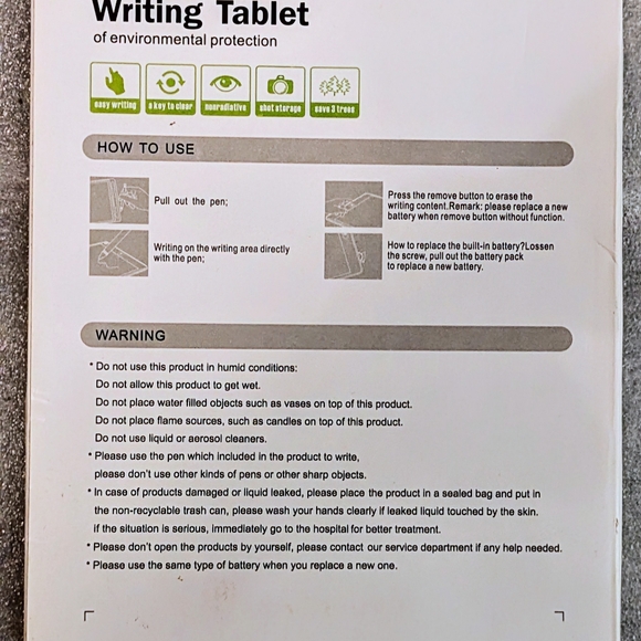 Environment-friendly no paper no chalk 8.5"Lcd Writing tablet. - Picture 11 of 11